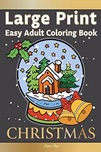 Large Print Easy Adult Coloring Book CHRISTMAS