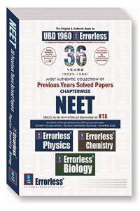 UBD1960 Errorless 36 Years Chapterwise solved Papers for Physics + Chemistry+ Biology for NEET New Edition 2024 by UBD1960 (Original Errorless with Trademark Certificate)