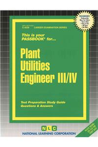 Plant Utilities Engineer III/IV