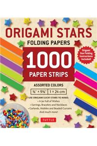 Origami Stars Papers 1,000 Paper Strips in Assorted Colors