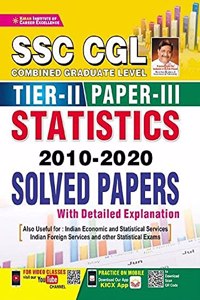 Kiran SSC CGL Tier 2 Paper 3 Statistics 2010-2020 Solved Papers(English Medium)(3425)