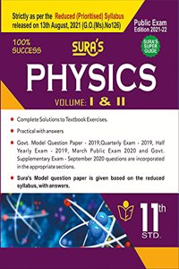 SURA`S 11th STD Physics Guide (Reduced Prioritised Syllabus) 2021-22 Edition - based on Samacheer Kalvi Textbook 2021