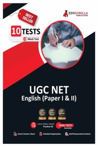 NTA UGC NET/JRF English Book 2024 (Paper I and II) - Teaching and Research Aptitude - 10 Full Length Mock Tests (1500 Solved Questions) with Free Access to Online Tests