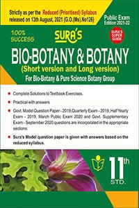 SURA`S 11th STD Bio-Botany and Botany Guide (Reduced Prioritised Syllabus) 2021-22 Edition - based on Samacheer Kalvi Textbook 2021