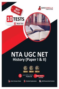 NTA UGC NET/JRF History Book 2024 : Paper I and II (English Edition) -10 Full Length Mock Tests (1500 Solved Questions) with Free Access to Online Tests