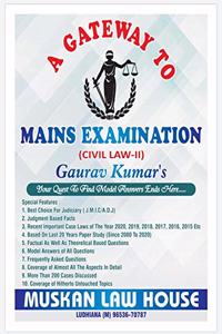 A GATEWAY TO JUDICIAL SERVICE MAINS EXAMINATION (CIVIL LAW - 2)