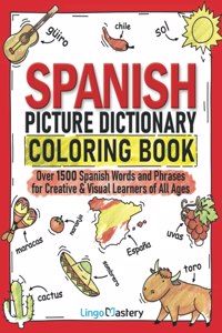 Spanish Picture Dictionary Coloring Book