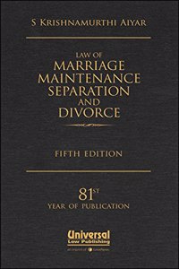 Law of Marriage, Maintenance, Separation and Divorce