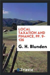 Local Taxation and Finance