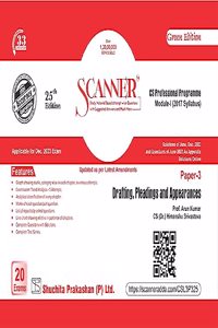 Scanner for Drafting, Pleadings and Appearances (Paper 3 | Module 1) â€“ Containing Questions of last 20 Exams | New Syllabus | CS Professional Programme | Dec. 2023 Exam