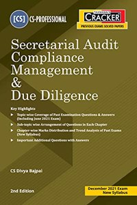 Taxmann's CRACKER for Secretarial Audit Compliance Management & Due Diligence - Covering Topic-wise Past Exam Questions & Sub-topic wise Arrangement of Questions | CS Professional | New Syllabus