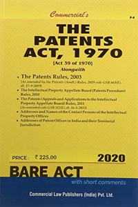 Commercial's The Patents Act, 1970 - 2020/edition