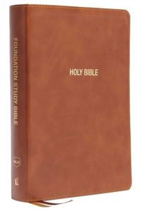 Nkjv, Foundation Study Bible, Large Print, Leathersoft, Brown, Red Letter, Comfort Print