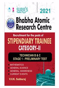 Bhabha Atomic Research Centre(BARC) Stipendiary Trainee Category II Technician B & C Stage 1 - Exam Books