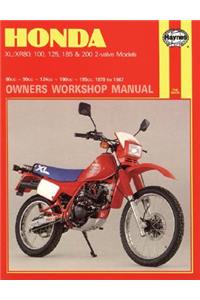 Honda XL-Xr 80, 100, 125, 185 and 200 Owners Workshop Manual, No. M566