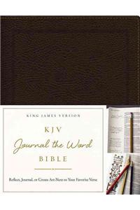 KJV, Journal the Word Bible, Bonded Leather, Brown, Red Letter Edition: Reflect, Journal, or Create Art Next to Your Favorite Verses: Reflect, Journal, or Create Art Next to Your Favorite Verses