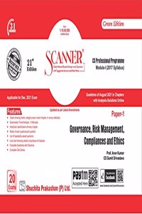 Scanner CS Professional Programme Module -I Paper -1 Governance, Risk Management, Compliances and Ethics