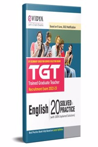 eVidya TGT English Recruitment Exam 20 Solved & Practice Sets With 100% Explained Solutions - Uttar Pradesh Secondary Education Service Selection Board (UPSESSB) 2022-23 Exam