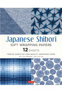 Japanese Shibori Gift Wrapping Papers - 12 Sheets: 18 X 24 Inch (45 X 61 CM) Wrapping Paper