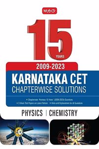 MTG 15 Years Karnataka CET Chapterwise Solutions Physics & Chemistry For 2024 Exam - KCET Previous Year Solved Papers | KCET Engineering & Medical Entrance Exam Books