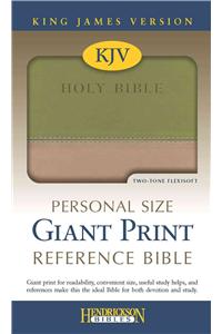 Personal Size Giant Print Reference Bible-KJV: King James Version Olive on Tan Flexisoft Personal Size Giant Print Reference Bible