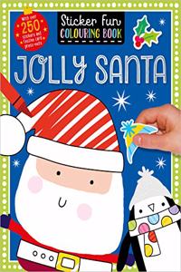 STICKER SCENES COLOURING BOOK JOLLY SANTA