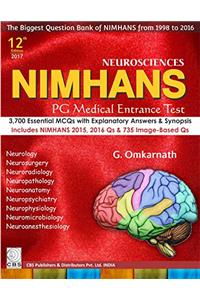 NIMHANS PG MEDICAL ENTRANCE TEST 12ED 2017