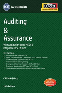 Taxmann's CRACKER for Auditing & Assurance with Application Based MCQs & Integrated Case Studies (Paper 6 | Auditing) - Covering past exam questions & detailed answers | CA Inter | Nov 2022 Exams