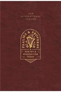 Niv, Psalms and Proverbs, Leathersoft Over Board, Burgundy, Comfort Print