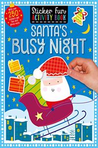 STICKER SCENES COLOURING BOOK SANTA'S BUSY NIGHT