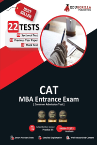 Cat 2023: MBA Entrance Exam (Common Admission Test) - 10 Mock Tests, 9 Sectional Tests and 3 Previous Year Papers (1100 Solved Questions) with Free Access to 