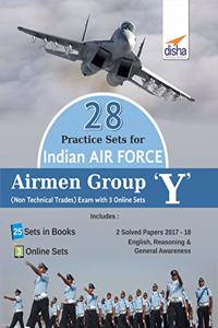 28 Practice Sets for Indian Air Force Airmen Group Y (Non-Technical Trades) Exam with 3 Online Sets