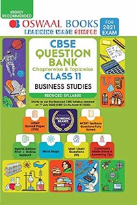 Oswaal CBSE Question Bank Class 11 Business Studies (Reduced Syllabus) (For 2021 Exam)