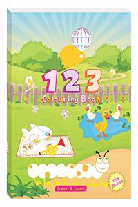 123 Colouring Book : Colour & Learn (With Stickers)