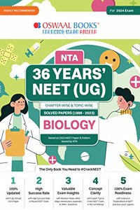 Oswaal NTA 36 Years NEET (UG) Chapterwise and Topicwise Solved Papers (1988-2023) Biology (For 2024 Exam)