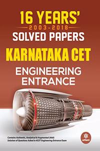 16 Year's Solved Papers Karnataka CET Engineering Entrance