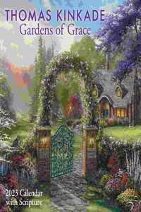 Thomas Kinkade Gardens of Grace with Scripture 2023 Wall Calendar