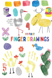 My first finger drawings: Cute animals finger painted, easy to draw for toddlers or small kids