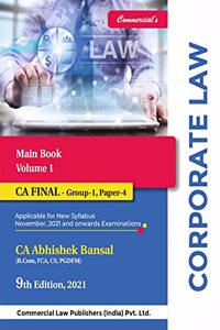 Corporate Law (Main Book) in 2 Vols Set (CA Final) Group-I 9th Edition-2021