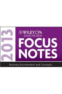 Wiley CPA Examination Review 2013 Focus Notes: Business Environment and Concepts