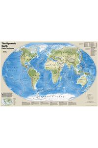 National Geographic Dynamic Earth, Plate Tectonics Wall Map - Laminated (Poster Size: 36 X 24 In)