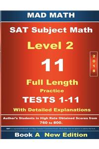 2018 SAT Subject Math Level 2 Book A Tests 1-11