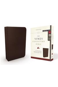 NKJV, the Vines Expository Bible, Imitation Leather, Brown, Red Letter Edition