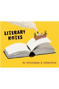 Literary Notes (Gift for Book Lovers, Cards for Bibliophiles, Notecards with Book Art): 20 Notecards & Envelopes