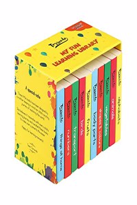 My First Fun Learning Kids Library (10 Board Books) - Gift Box Set - Wall Mountable & Easily retractable