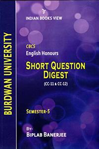 CBCS English Honours Short Question Digest CC-11 and CC-12 Semester-5 for Burdwan University