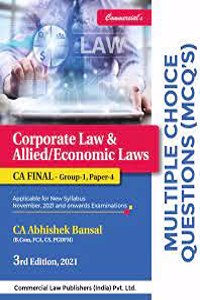 Corporate Law & Allied/Economic Laws MCQs CA final 3rd Edition 2021