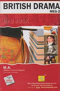 Gullybaba Ignou MA (Latest Edition) MEG-2 British Drama, IGNOU Help Books with Solved Sample Question Papers and Important Exam Notes