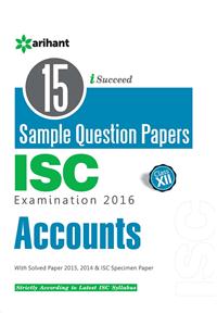 ISC 15 Sample Question Papers ACCOUNTS class 12th