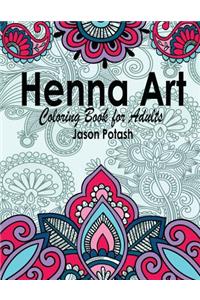 Henna Art Coloring Book For Adults